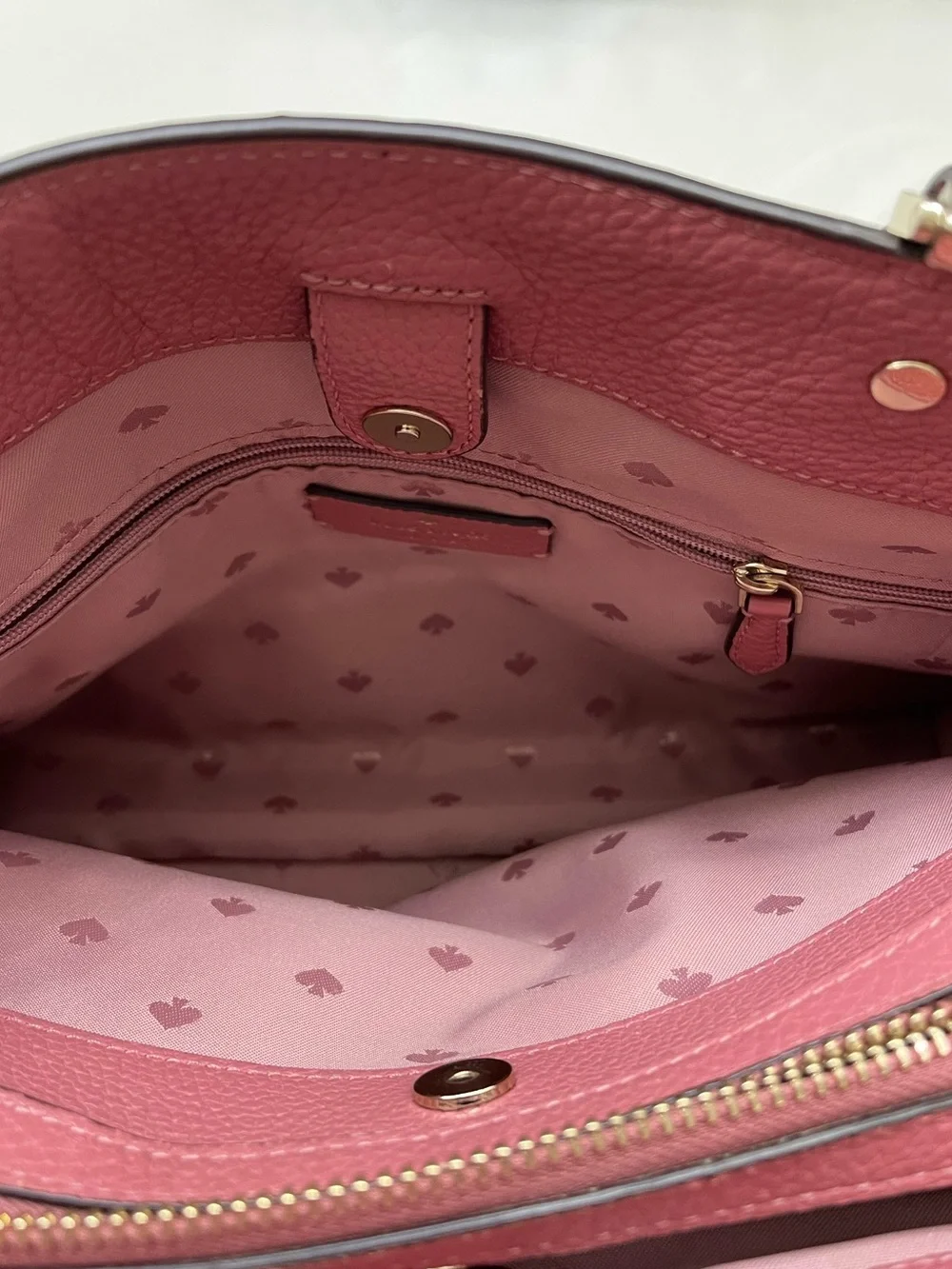 KATE SPADE Leila Medium Triple Compartment Satchel Muted Rose Feminine Classic